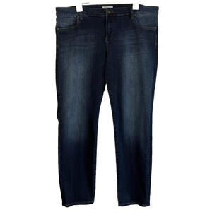 Orvis Women's Size 16 Straight Jeans Blue Factory Fade Super Stretch